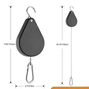 Black Pulley Block with Hook